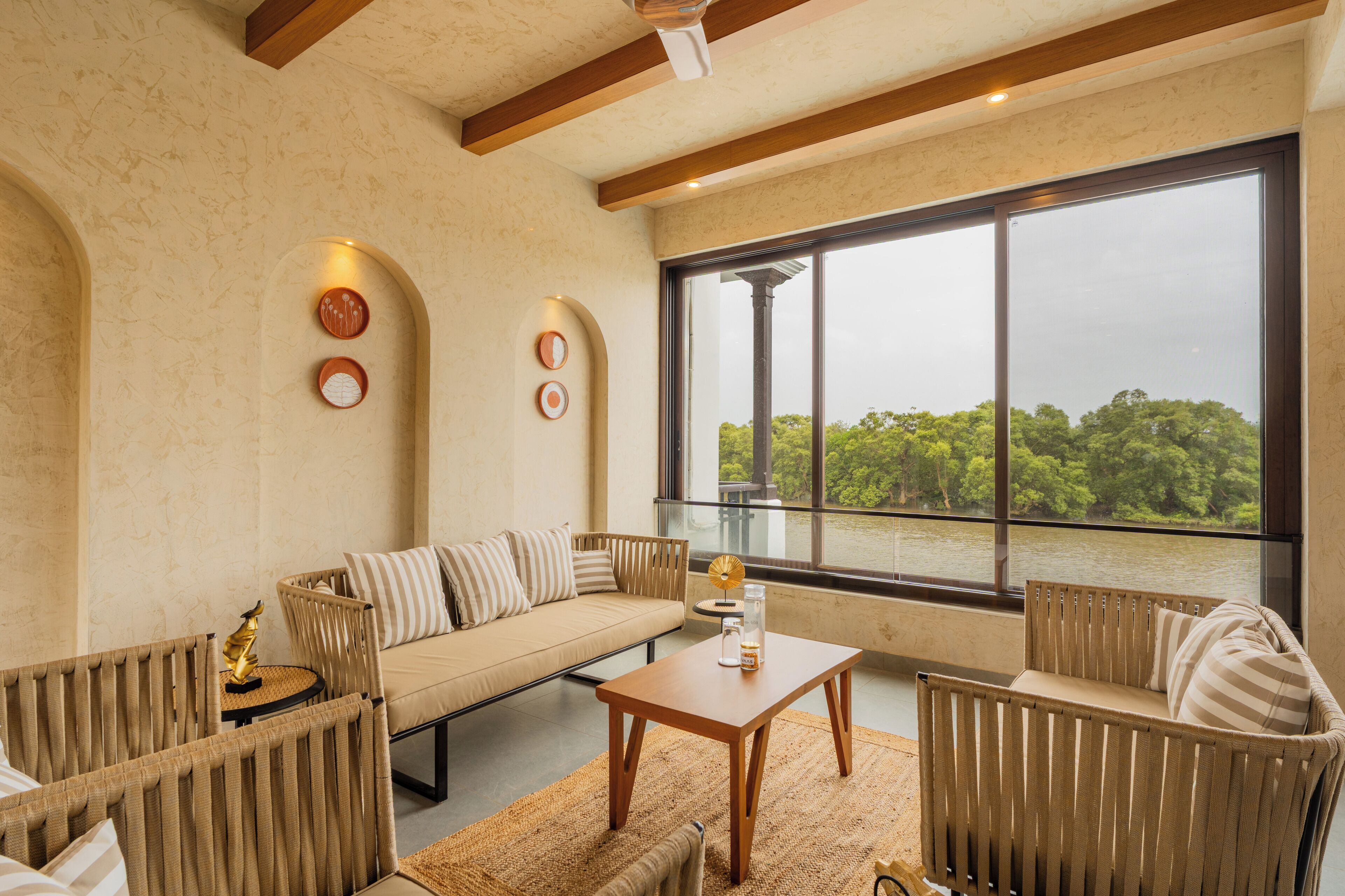 55-inch flat-screen TV with cable channels