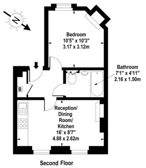 公寓 | 1 間臥室、網路服務