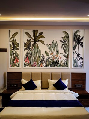 Deluxe Double Room, City View | Desk, laptop workspace, iron/ironing board, free WiFi