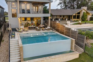 Outdoor pool, a heated pool