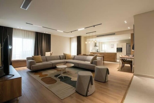 Apartment, Balcony | Living area | Flat-screen TV