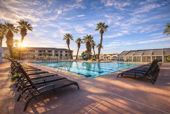Indoor pool, a heated pool