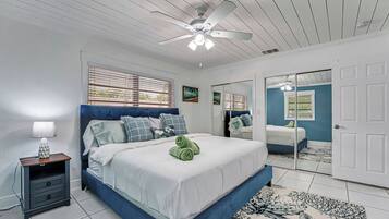 3 habitaciones, tabla de planchar con plancha, wifi y ropa de cama