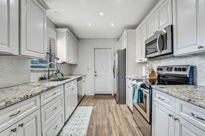 Microwave, oven, stovetop, dishwasher