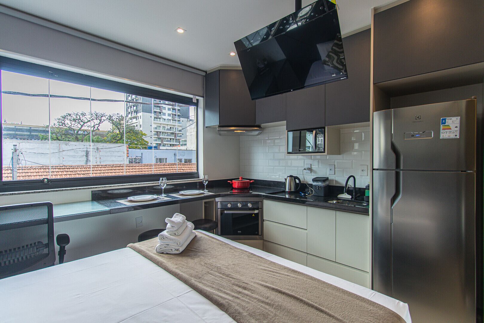 1 間睡房、熨斗/熨衫板、免費 Wi-Fi、床單