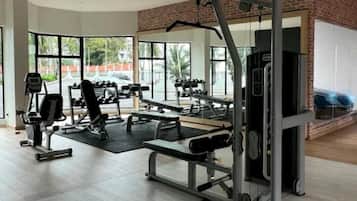 Apartment, 2 Schlafzimmer, Balkon, Gartenblick | Fitnessbereich