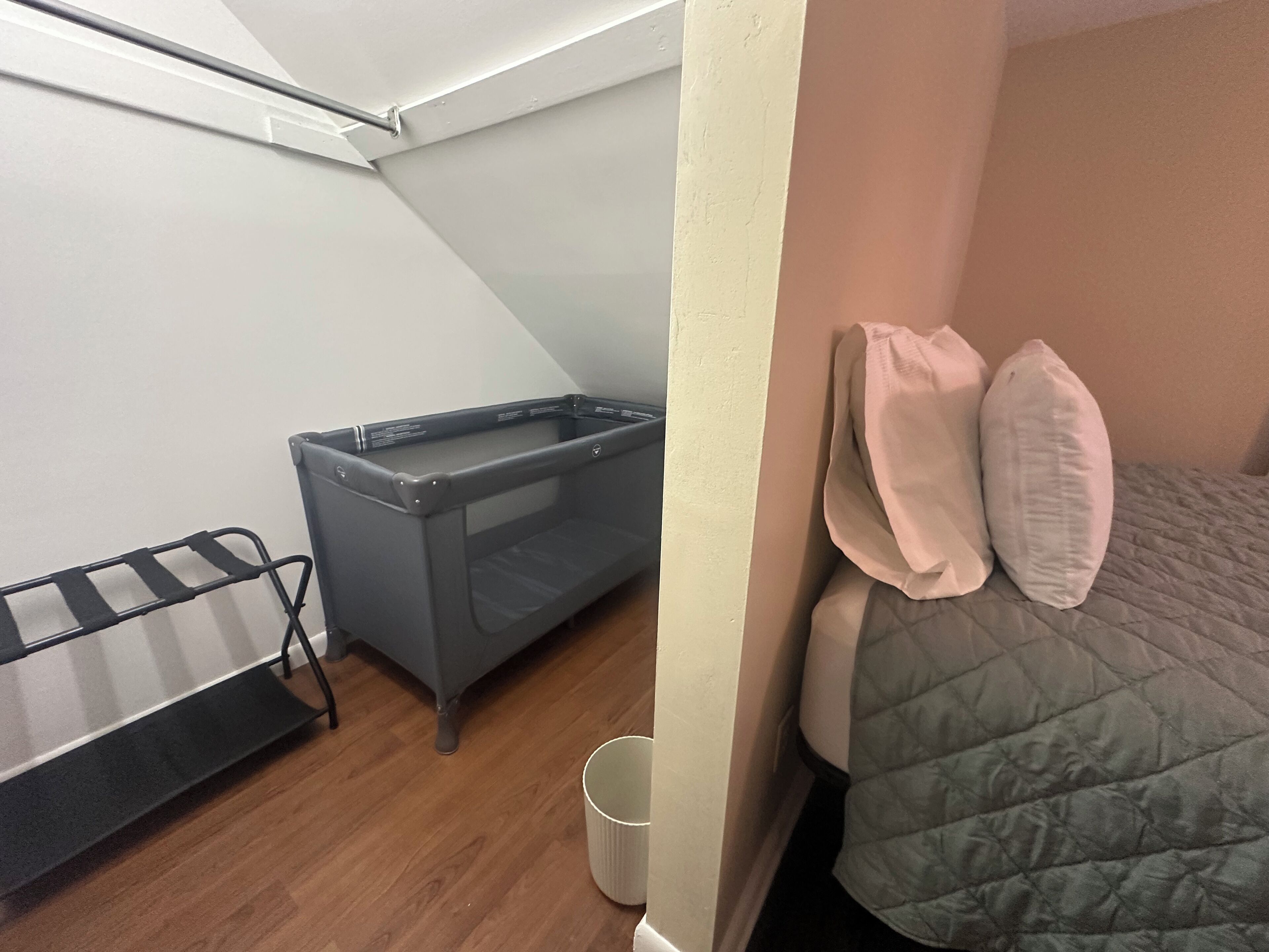 2 bedrooms, iron/ironing board, travel crib, free WiFi