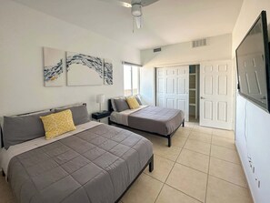 2 bedrooms, iron/ironing board, WiFi, bed sheets