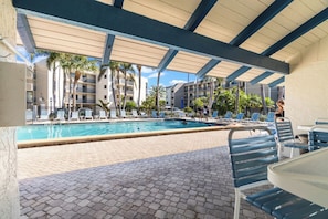 A heated pool