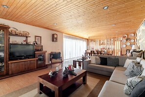 TV, fireplace, DVD player, stereo