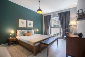 1 غرفة نوم ومكواة/لوح كي وواي فاي وملاءات أسرّة