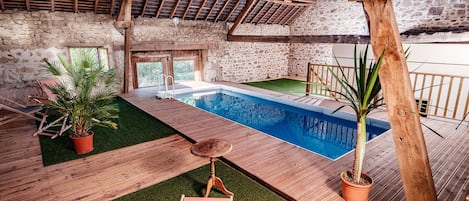 Indoor pool, a heated pool