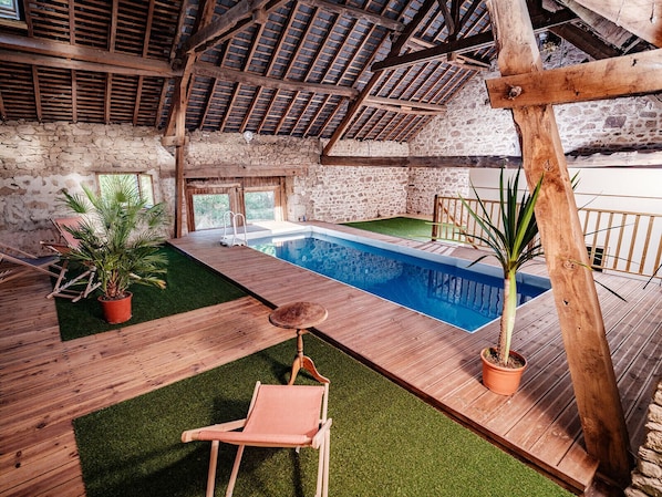 Indoor pool, a heated pool