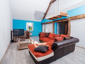 Televisie en een open haard