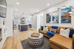 TV, fireplace, offices