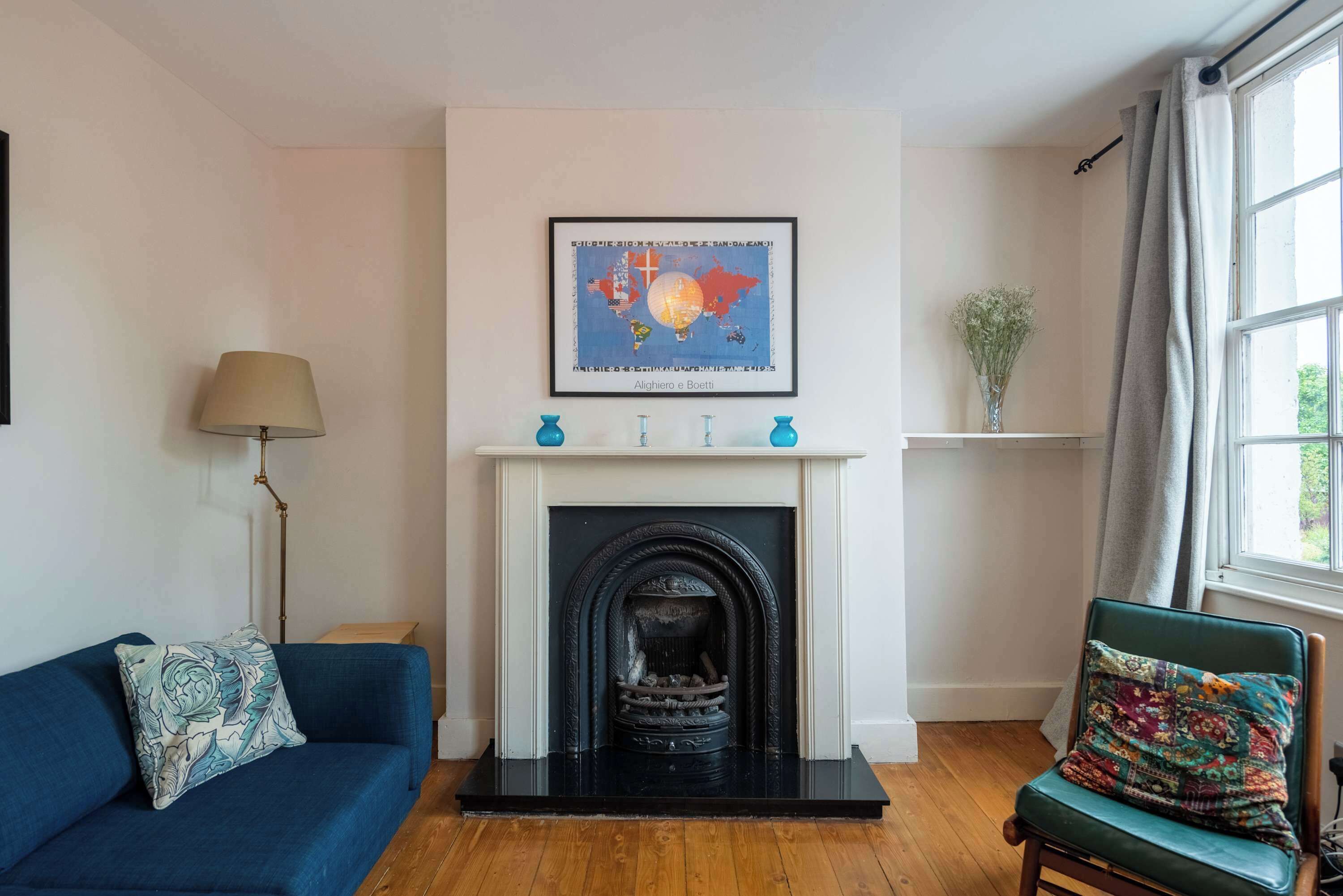 Fernseher, Kamin, Arbeitsbereiche