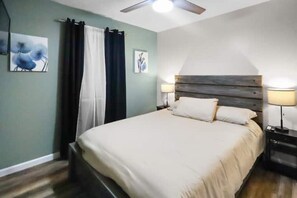 4 dormitorios, tabla de planchar con plancha, wifi y ropa de cama