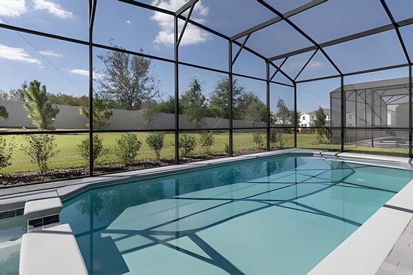 Una piscina riscaldata