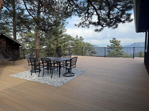 Outdoor dining - Beautiful, newly renovated mountain home. (Golden)
