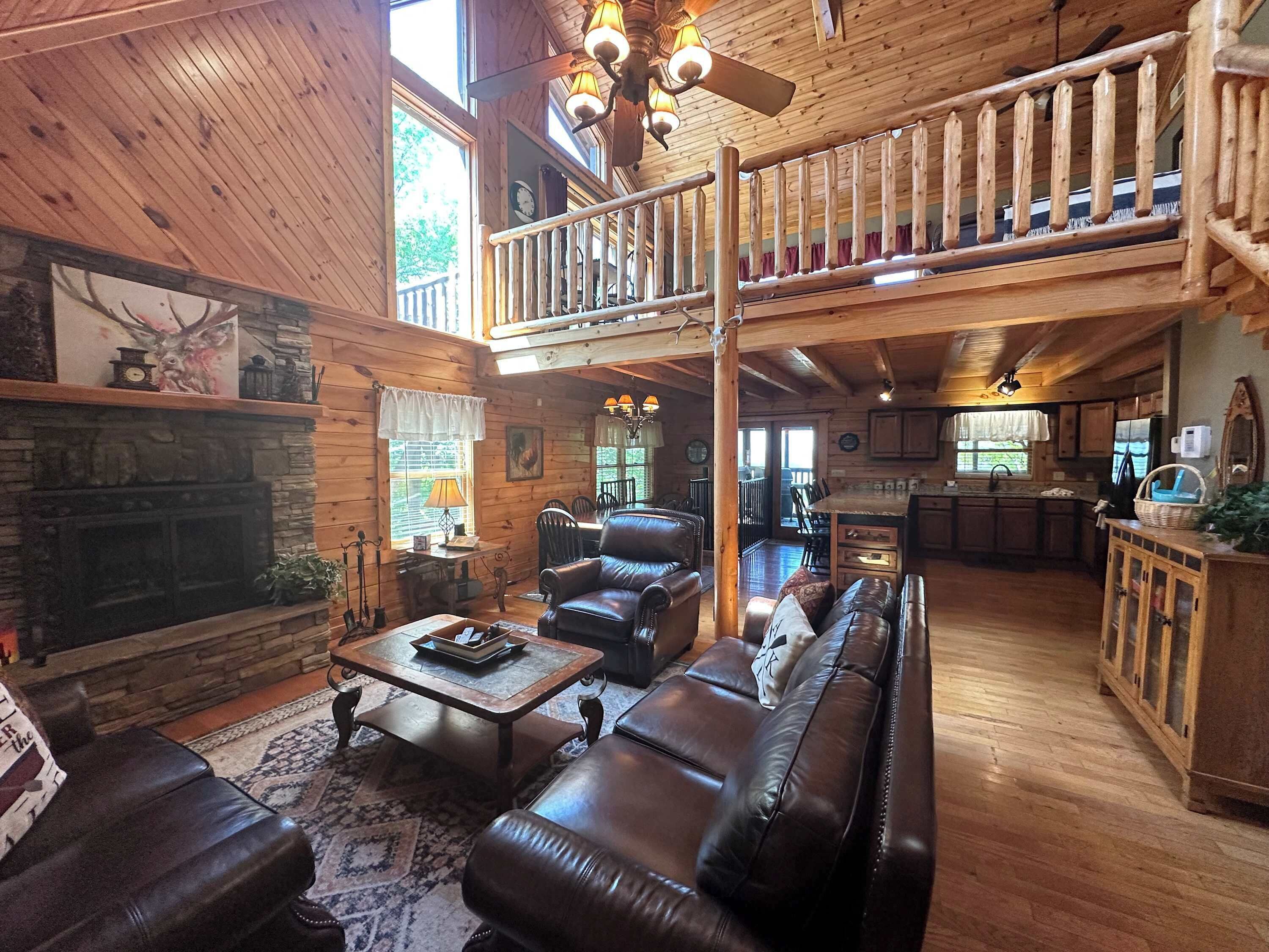 TV, fireplace, video games, offices