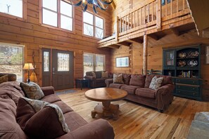 Cabin, Multiple Beds, Hot Tub, Garden View (Country Pines Lodge) | Living area