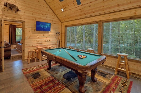 Cabin, Multiple Beds, Pool Access, Pool View (Livin' It Up) | Game room