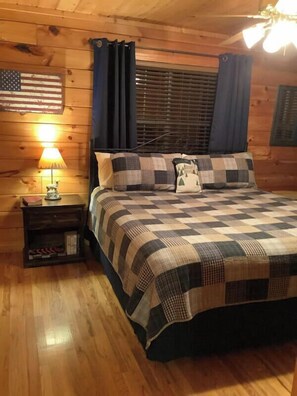 Cabin, Multiple Beds, Patio, Mountain View (American Spirit) | 2 bedrooms, individually decorated, individually furnished, bed sheets