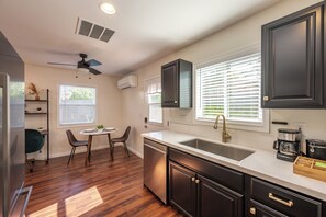 Microwave, oven, stovetop, dishwasher