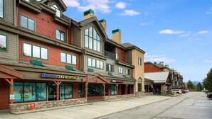 A multi-story building with a ski rental shop on the ground floor. - Freshly Remodeled Keystone Studio, Heated Pool, Hot tub, Walk to Gondola! (Keystone)