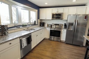 Microwave, oven, stovetop, dishwasher