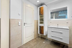 Shower, hair dryer