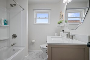 Hair dryer, towels