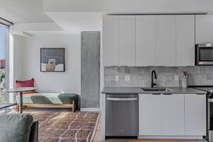 Estudio estándar, 1 cama de matrimonio | Zona de estar