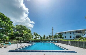 Outdoor pool, a heated pool