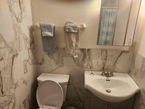 Superior Suite | Bathroom | Soap, toilet paper - Lakeside Village Park Motel (Wheatley)