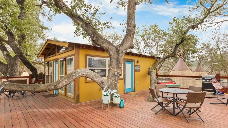 Tipis on the Guadalupe