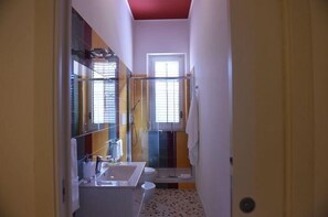 Ducha, secador de pelo, bidé y toallas