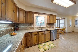 Fridge, microwave, stovetop, dishwasher - Walk to Frontier Days Park: Cheyenne Home w/ Patio (Cheyenne)