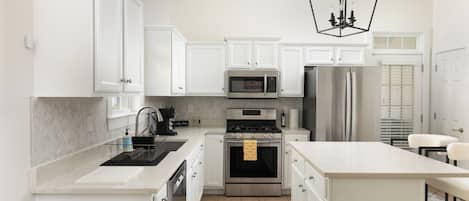 Microwave, oven, stovetop, dishwasher