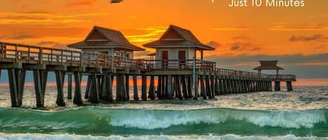 Sun-loungers, beach towels