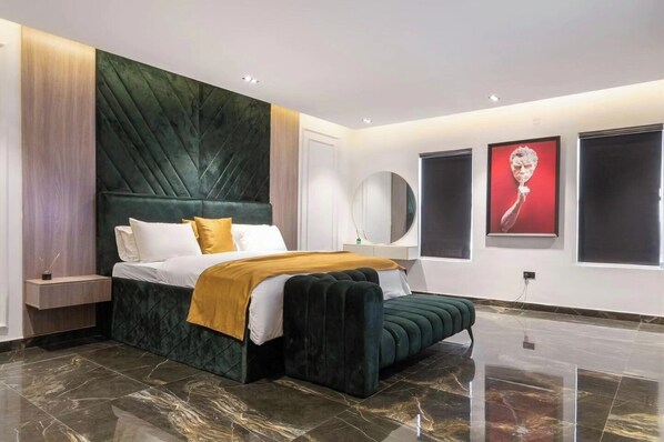 Economy Apartment, Balcony, City View | Desk, laptop workspace, soundproofing, iron/ironing board - 4th Manor Shortlets (Lekki)