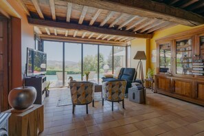TV, fireplace - Le Clos des Acacias - CLUNY (CLUNY)
