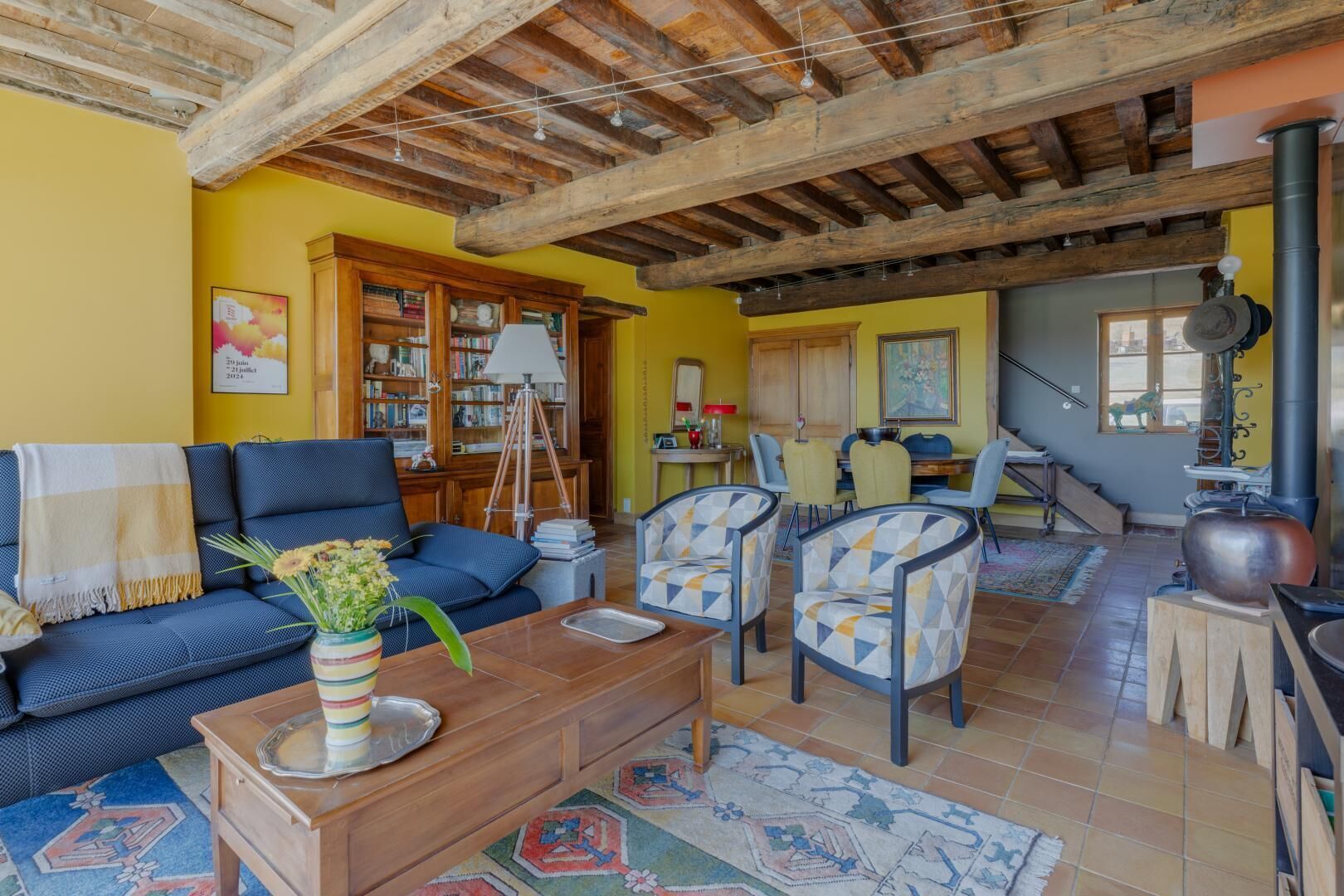 Télévision, cheminée