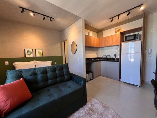 Basic Studio | Living area | 32-inch Smart TV with digital channels