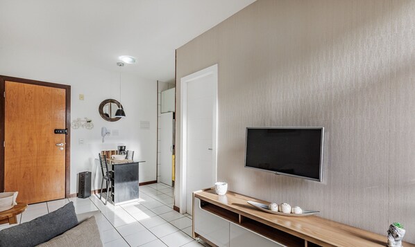 Basic Apartment | Living area | 32-inch Smart TV with digital channels