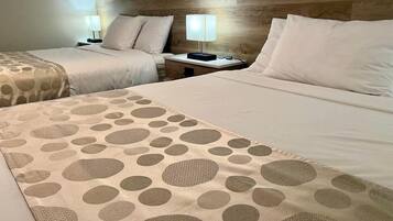 Family Suite, 2 Queen Beds, Kitchenette | Hypo-allergenic bedding, memory foam beds, individually furnished, desk