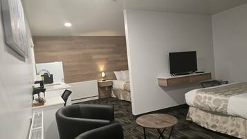 Suite familiar, 2 camas de matrimonio, cocina básica | Ropa de cama hipoalergénica y colchones viscoelásticos