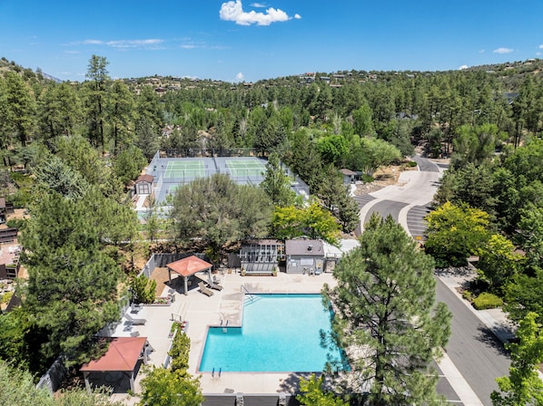 A heated pool