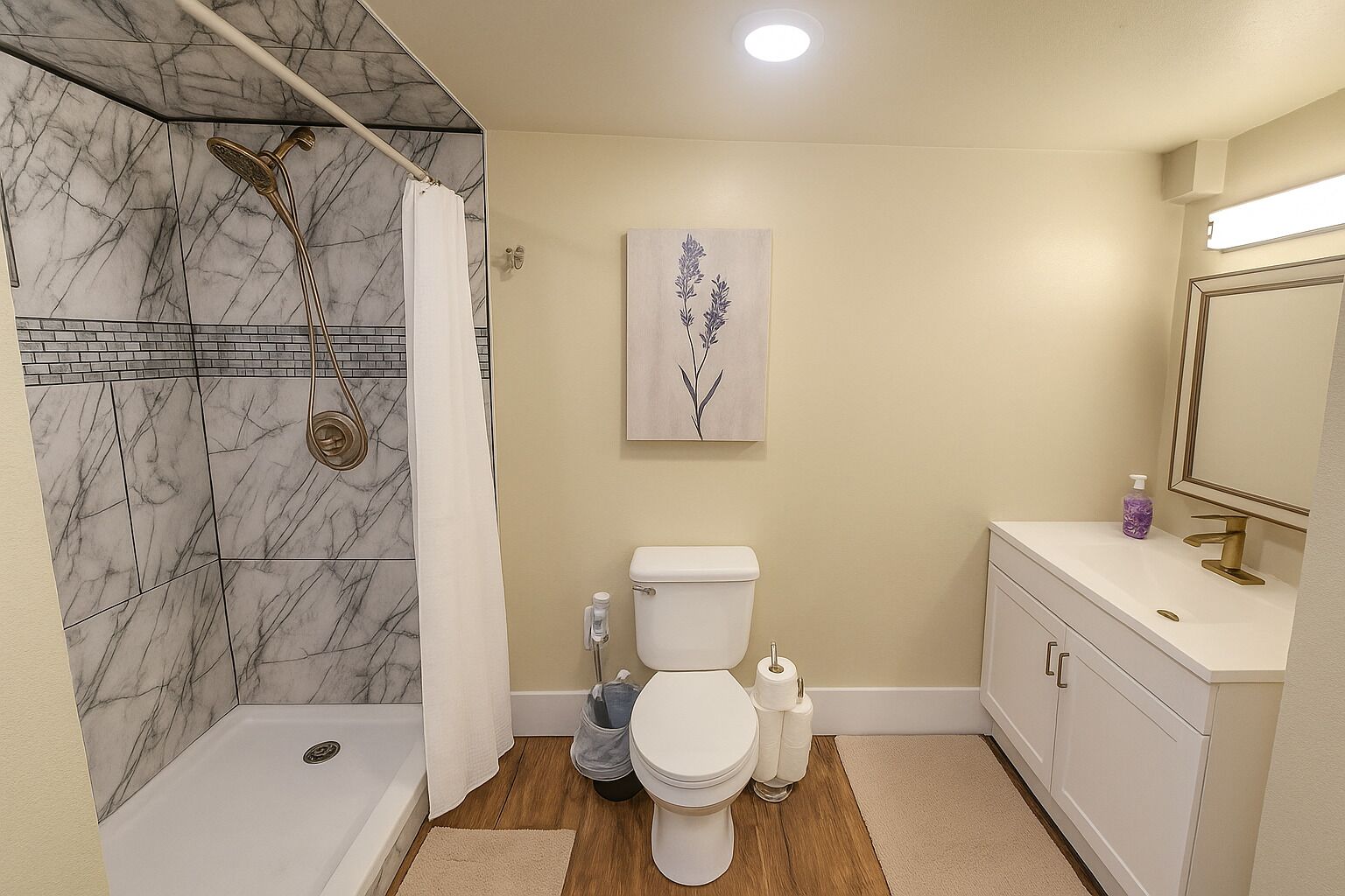 Sèche-cheveux, serviettes fournies