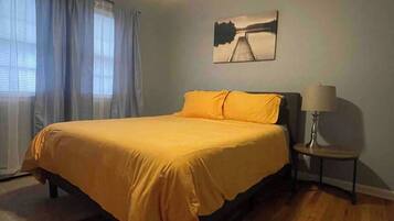 2 bedrooms, iron/ironing board, WiFi, bed sheets